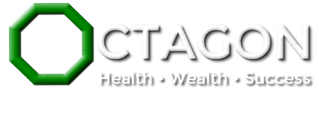 Octagon Logo White and White